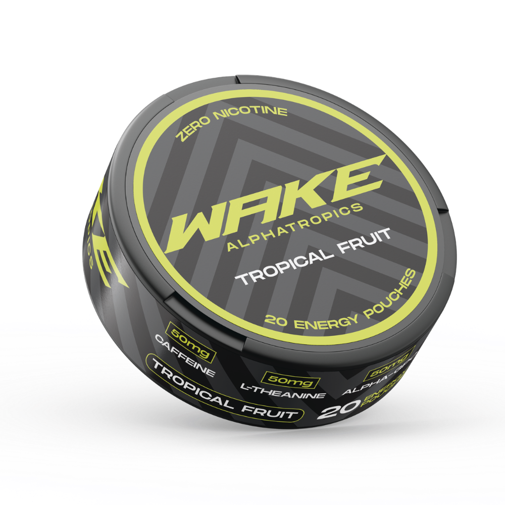 WAKE Tropical Fruit energy pouch can